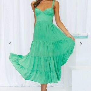 Hello Molly Freshly Brewed Midi Dress Sz S